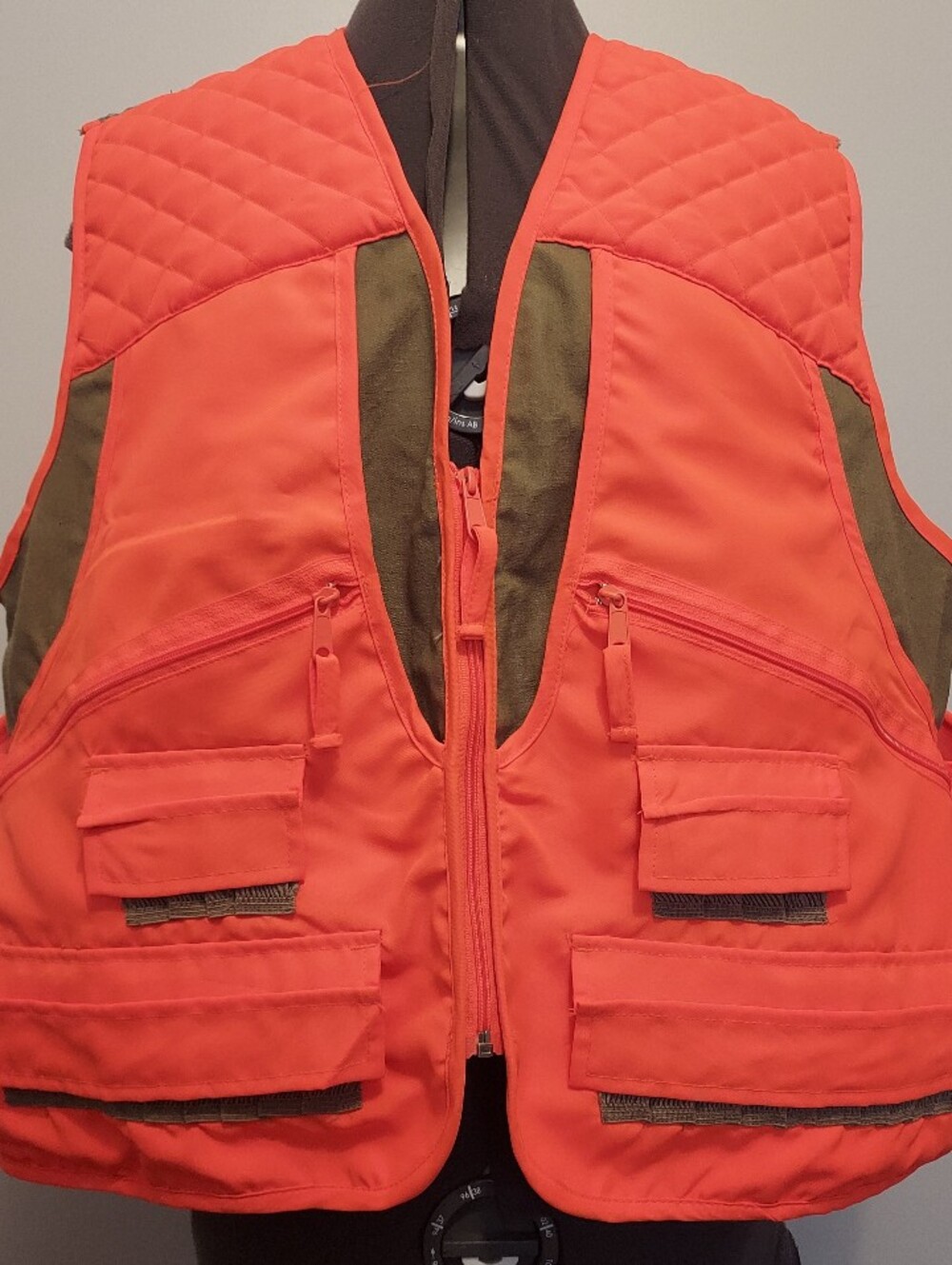 Game Winner Vintage Upland Hunting Vest Blaze Orange Large